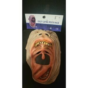 Crazy Gaping Mouth Scary Creepy Adult Halloween Mask